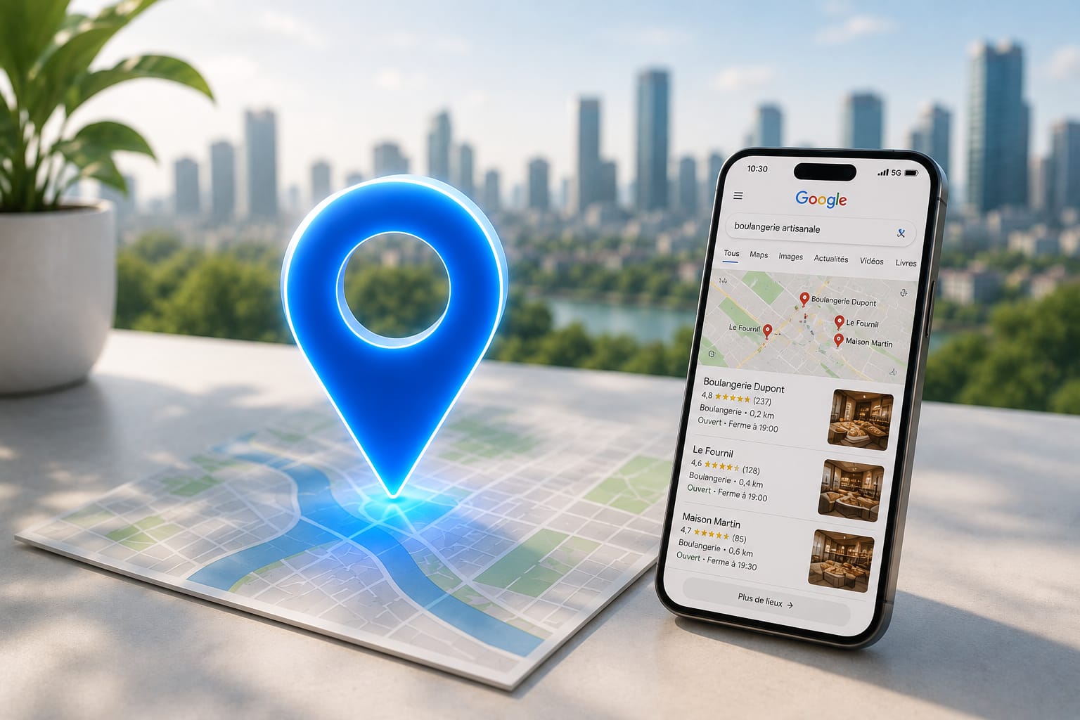 Recherche Google locale d'un commerce